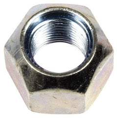 Dorman - 1/2-20 Zinc Finish Open Wheel Nut - 13/16" Hex, 5/8" OAL, 90° Seat Angle - USA Tool & Supply