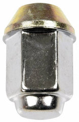 Dorman - 1/2-20 Stainless Finish Capped Wheel Nut - 13/16" Hex, 1-15/32" OAL, 60° Seat Angle - USA Tool & Supply