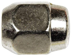 Dorman - M12-1.5 Chrome Finish Capped Wheel Nut - 21mm Hex, 27mm OAL, 60° Seat Angle - USA Tool & Supply