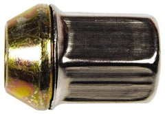 Dorman - M12-1.5 Stainless Finish Capped Wheel Nut - 19mm Hex, 32mm OAL, 60° Seat Angle - USA Tool & Supply