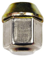 Dorman - 1/2-20 Stainless Finish Capped Wheel Nut - 3/4" Hex, 1-1/16" OAL, 60° Seat Angle - USA Tool & Supply