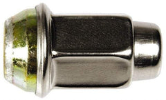 Dorman - 1/2-20 Stainless Finish Capped Wheel Nut - 3/4" Hex, 1-5/8" OAL, 60° Seat Angle - USA Tool & Supply