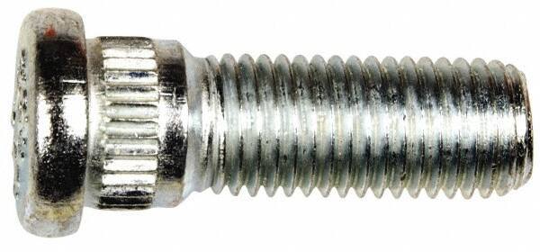 Dorman - M12-1.5 Serrated Bolt Wheel Stud - 14.22mm Knurl, 37mm OAL, 8mm Shoulder Length - USA Tool & Supply