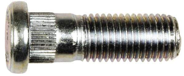 Dorman - M12-1.5 Serrated Bolt Wheel Stud - 12.22mm Knurl, 36mm OAL, 9mm Shoulder Length - USA Tool & Supply