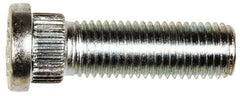 Dorman - M12-1.5 Serrated Bolt Wheel Stud - 14.3mm Knurl, 41.5mm OAL, 6.5mm Shoulder Length - USA Tool & Supply