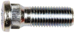 Dorman - M12-1.5 Serrated Bolt Wheel Stud - 14.3mm Knurl, 35.5mm OAL, 6.5mm Shoulder Length - USA Tool & Supply