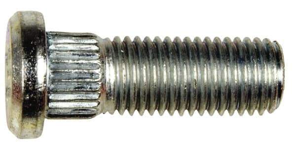 Dorman - M12-1.5 Serrated Bolt Wheel Stud - 12.95mm Knurl, 36mm OAL, 8mm Shoulder Length - USA Tool & Supply