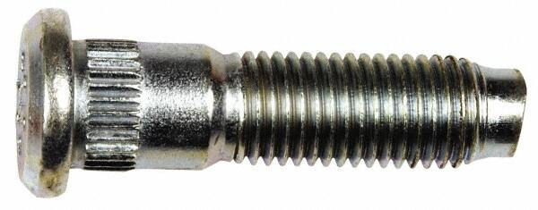 Dorman - M12-1.5 Serrated Bolt Wheel Stud - 13.46mm Knurl, 48mm OAL, 14mm Shoulder Length - USA Tool & Supply