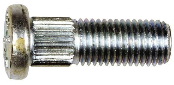 Dorman - M10-1.25 Serrated Bolt Wheel Stud - 10.24mm Knurl, 29mm OAL, 9mm Shoulder Length - USA Tool & Supply