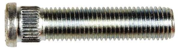 Dorman - M12-1.5 Serrated Bolt Wheel Stud - 12.8mm Knurl, 54mm OAL, 8mm Shoulder Length - USA Tool & Supply