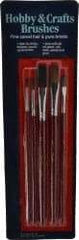 Wooster Brush - #2, #4 Camel Hair Artist's Paint Brush Set - 1/4, 1/2" Wide, Plastic Handle - USA Tool & Supply