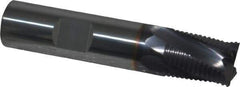 Niagara Cutter - 5/8" Diam, Fine Pitch, 3/4" LOC, 4 Flute Solid Carbide Corner Chamfer Roughing End Mill - AlTiN Finish, 3" OAL, 5/8" Shank Diam, Single End, Centercutting, 20° Helix - USA Tool & Supply