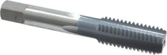OSG - 5/8-11 UNC 3B 4 Flute elektraLUBE Finish High Speed Steel Straight Flute Standard Hand Tap - Bottoming, Right Hand Thread, 3-13/16" OAL, 1-13/16" Thread Length, H3 Limit - Exact Industrial Supply