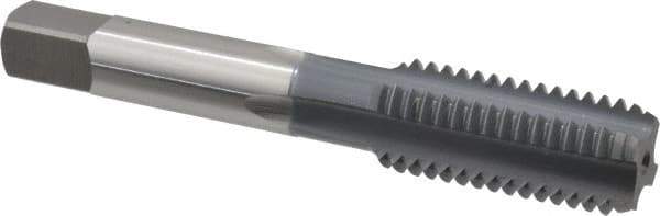 OSG - 5/8-11 UNC 2B 4 Flute elektraLUBE Finish High Speed Steel Straight Flute Standard Hand Tap - Bottoming, Right Hand Thread, 3-13/16" OAL, 1-13/16" Thread Length, H5 Limit - Exact Industrial Supply