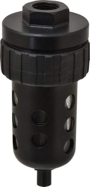 Parker - Filter Automatic Drain - 6-1/4" High x 2-3/4" Wide, For Use with Compressed Air Systems - USA Tool & Supply