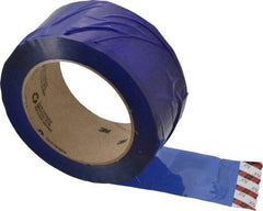 3M - 2" x 110 Yd Blue Rubber Adhesive Sealing Tape - Polypropylene Film Backing, 1.9 mil Thick, 44 Lb Tensile Strength, Series 371 - USA Tool & Supply