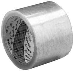 3M - 2" x 55 Yd Clear Rubber Adhesive Sealing Tape - Polypropylene Film Backing, 1.9 mil Thick - USA Tool & Supply