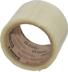 3M - 3" x 55 Yd Clear Rubber Adhesive Sealing Tape - Polypropylene Film Backing, 1.9 mil Thick, 44 Lb Tensile Strength, Series 371 - USA Tool & Supply