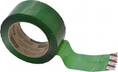 3M - 2" x 110 Yd Green Rubber Adhesive Sealing Tape - Polypropylene Film Backing, 1.9 mil Thick, 44 Lb Tensile Strength, Series 371 - USA Tool & Supply