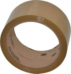 3M - 2" x 55 Yd Natural (Color) Rubber Adhesive Sealing Tape - Polypropylene Film Backing, 1.9 mil Thick, 44 Lb Tensile Strength, Series 371 - USA Tool & Supply