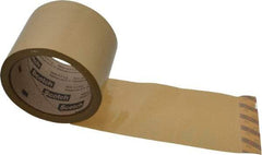 3M - 3" x 55 Yd Natural (Color) Rubber Adhesive Sealing Tape - Polypropylene Film Backing, 1.9 mil Thick, 44 Lb Tensile Strength, Series 371 - USA Tool & Supply