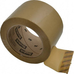 3M - 3" x 110 Yd Natural (Color) Rubber Adhesive Sealing Tape - Polypropylene Film Backing, 1.9 mil Thick, 44 Lb Tensile Strength, Series 371 - USA Tool & Supply