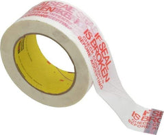 3M - 2" x 110 Yd Red & White Rubber Adhesive Sealing Tape - Polypropylene Film Backing, 1.9 mil Thick, 44 Lb Tensile Strength, Series 3771 - USA Tool & Supply