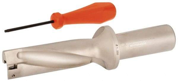 Sumitomo - 3.907" Max Drill Depth, 3xD, 1-1/4" Diam, Indexable Insert Drill - 1-1/4" Shank Diam, Whistle Notch Shank - USA Tool & Supply