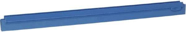 Vikan - 24" Rubber Blade Squeegee Refill - Double Edge, Blue, Plastic Holder - USA Tool & Supply