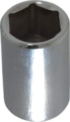 Proto - 1/2" Drive, Standard Hand Socket - 6 Points, 1-1/2" OAL, Chrome Finish - USA Tool & Supply
