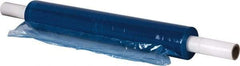 Stretch Associates - 20" x 1,000' 80 Gauge Blue Hand Held Stretch & Pallet Wrap with Extended Core - 80 Gauge, Blue - USA Tool & Supply