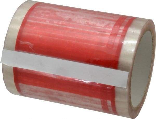 Nifty Products - 333 Piece, 5" Long x 5" Wide, Tape Roll - Packing Slip Enclosed, Clear with Red Border - USA Tool & Supply