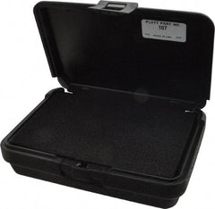 Platt - 8-1/2" Wide x 2-1/2" High, Clamshell Hard Case - Black, Polyethylene - USA Tool & Supply