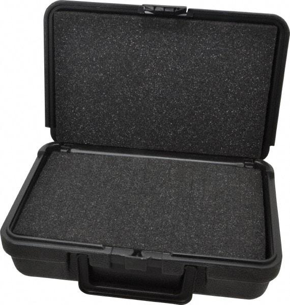 Platt - 10-1/2" Wide x 3" High, Clamshell Hard Case - Black, Polyethylene - USA Tool & Supply