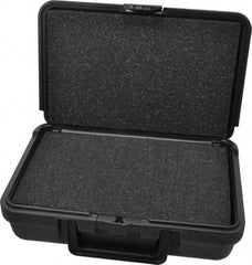 Platt - 10-1/2" Wide x 3" High, Clamshell Hard Case - Black, Polyethylene - USA Tool & Supply