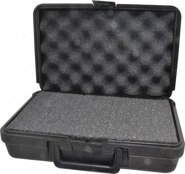 Platt - 12" Wide x 3-3/4" High, Clamshell Hard Case - Black, Polyethylene - USA Tool & Supply
