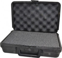 Platt - 12" Wide x 3-3/4" High, Clamshell Hard Case - Black, Polyethylene - USA Tool & Supply