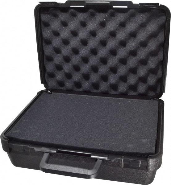 Platt - 13-1/2" Wide x 5-1/2" High, Clamshell Hard Case - Black, Polyethylene - USA Tool & Supply