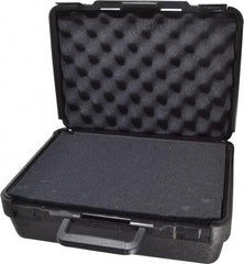 Platt - 13-1/2" Wide x 5-1/2" High, Clamshell Hard Case - Black, Polyethylene - USA Tool & Supply