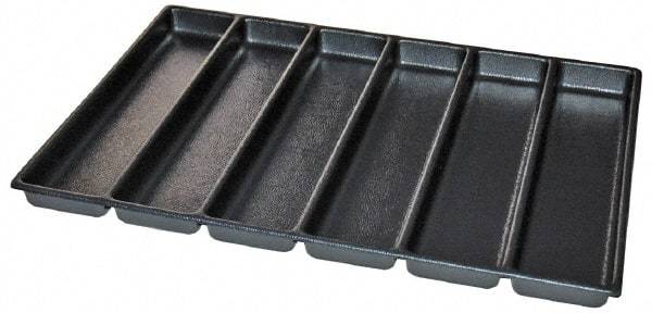 Kennedy - Tool Box Durable ABS Plastic Organizer - 23" Wide x 16-1/2" Deep x 2" High, Black, For 27" Wide Roller Cabinets - USA Tool & Supply