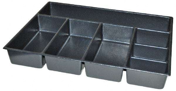 Kennedy - Tool Box Durable ABS Plastic Organizer - 23" Wide x 16-1/2" Deep x 4" High, Black, For 27" Wide Roller Cabinets - USA Tool & Supply
