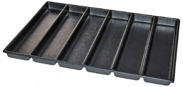 Kennedy - Tool Box Durable ABS Plastic Organizer - 25" Wide x 18-1/2" Deep x 2" High, Black, For 29" Wide Roller Cabinets - USA Tool & Supply