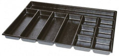 Kennedy - Tool Box Durable ABS Plastic Organizer - 25" Wide x 18-1/2" Deep x 2" High, Black, For 29" Wide Roller Cabinets - USA Tool & Supply