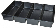 Kennedy - Tool Box Durable ABS Plastic Organizer - 25" Wide x 18-1/2" Deep x 4" High, Black, For 29" Wide Roller Cabinets - USA Tool & Supply
