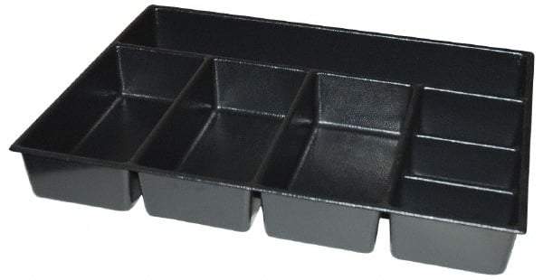 Kennedy - Tool Box Durable ABS Plastic Organizer - 25" Wide x 18-1/2" Deep x 4" High, Black, For 29" Wide Roller Cabinets - USA Tool & Supply