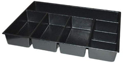 Kennedy - Tool Box Durable ABS Plastic Organizer - 25" Wide x 18-1/2" Deep x 4" High, Black, For 29" Wide Roller Cabinets - USA Tool & Supply