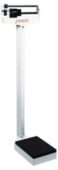 Detecto - Mechanical Beam Display, 350 Lb. Capacity, Eye-Level Mechanical Beam Scale without Height Rod - 4 Ounce/100g Graduation, 59" High, 14-1/2" Platform Length x 10-1/2" Width - USA Tool & Supply