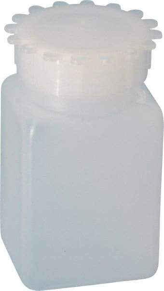 Dynalon Labware - 100 mL Wide-Mouth Bottle - Polyethylene, Translucent, 3.74" High x 1.65" Diam, 3/4" Cap - USA Tool & Supply
