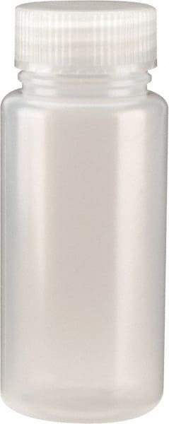 Dynalon Labware - 250 mL Wide-Mouth Bottle - Polyethylene, Translucent, 5.71" High x 2.36" Diam, 3/4" Cap - USA Tool & Supply
