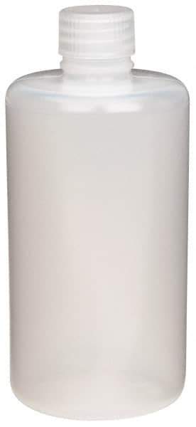 Dynalon Labware - 500 mL Narrow-Mouth Bottle - Polyethylene, Translucent, 6-1/2" High x 6-1/2" Diam, 3/4" Cap - USA Tool & Supply